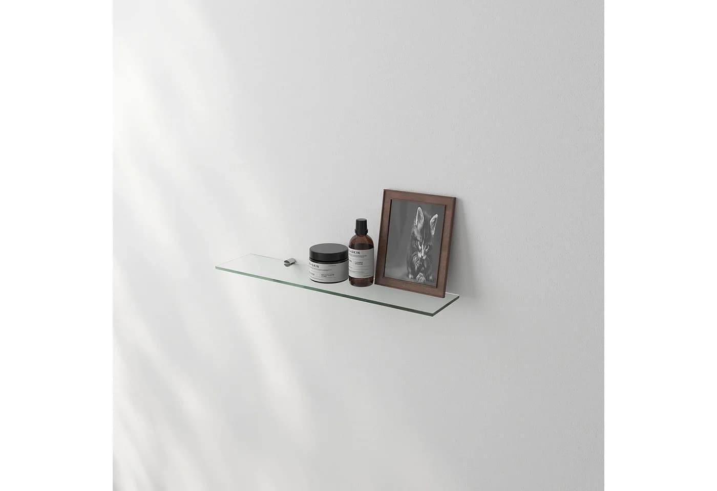 AQUABATOS Wandregal Glas 50x11 cm ESG Transparent - Bild 4