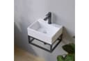 AQUALAVOS Aufsatzwaschbecken Keramik Weiß Modernes Design Bild 1