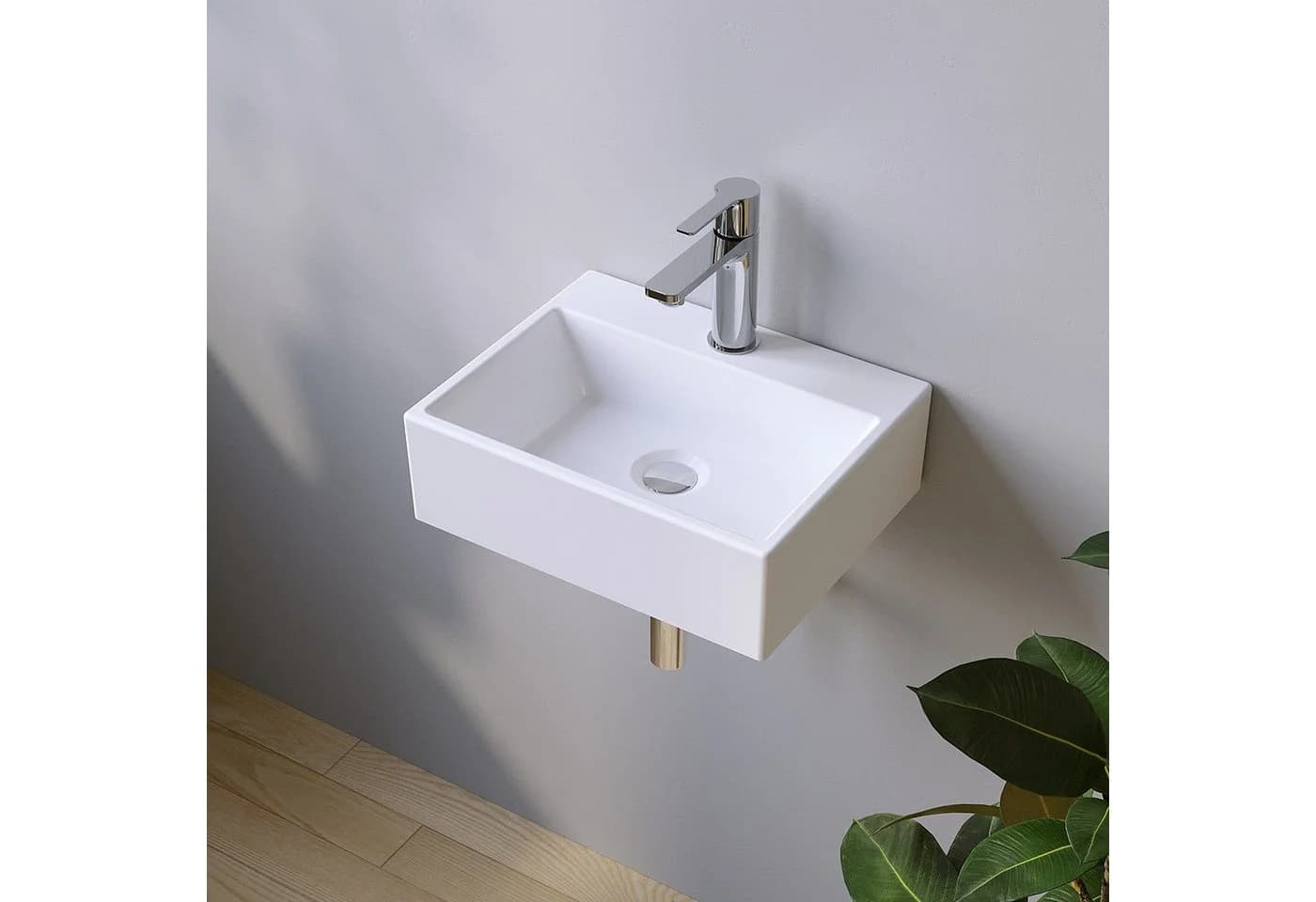 AQUALAVOS Aufsatzwaschbecken Keramik Weiß Modernes Design - Bild 4
