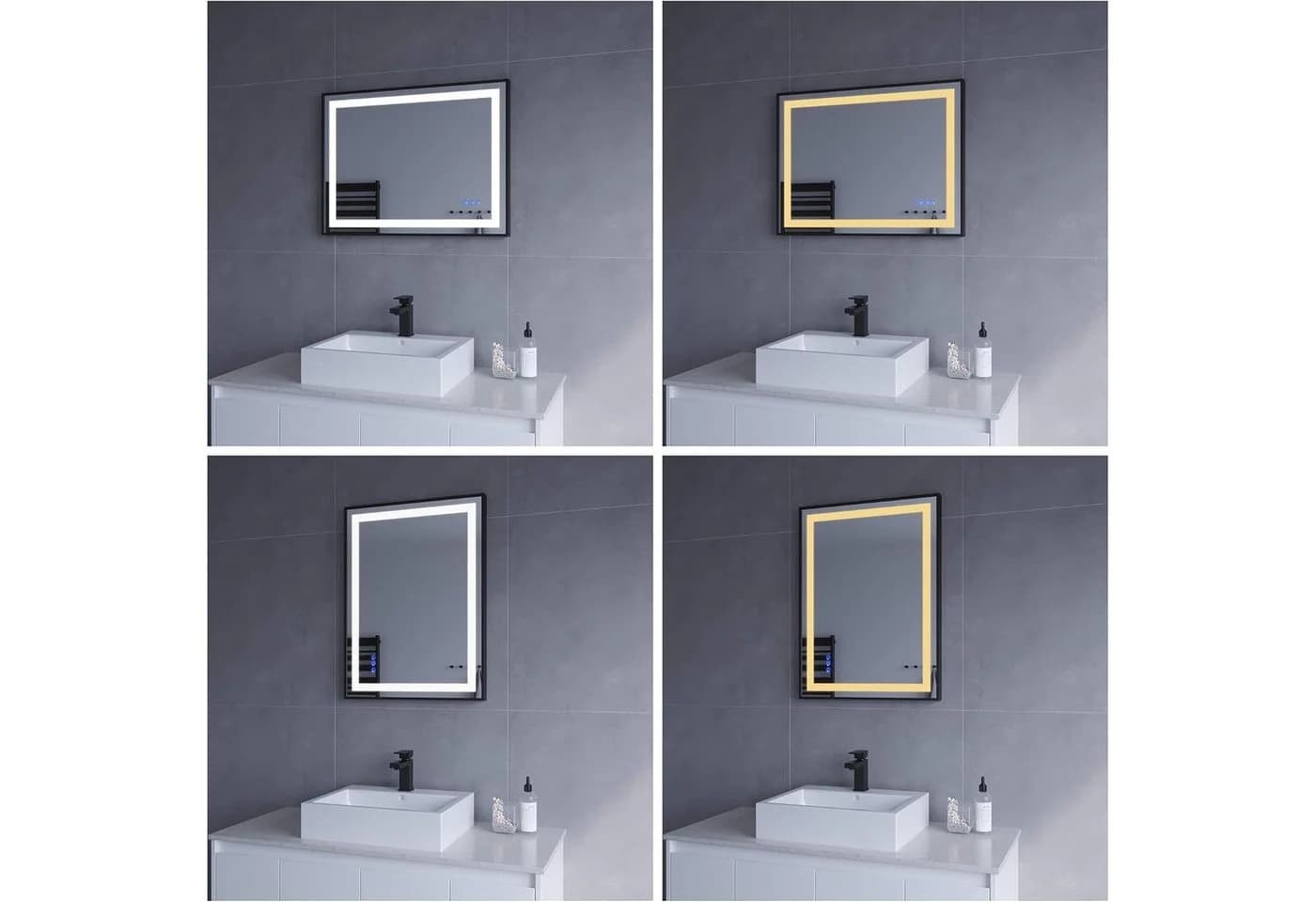 AQUALAVOS LED Badspiegel 80x60 cm Dimmbar - Bild 5