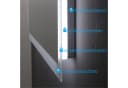AQUALAVOS Badspiegel LED Wandspiegel 100x70 cm mit Anti-Beschlag-Funktion Bild 4
