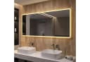 AQUALAVOS Badspiegel 160x70cm mit LED Beleuchtung Touch/Wandschalter Wandspiegel Beschlagfrei Kalt/Warm Licht Dimmbar Helligkeit-Speicherfunktion Bild 3