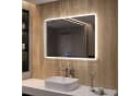 AQUALAVOS LED-Lichtspiegel 100x70cm Warmweiß/Kaltweiß Wandspiegel IP44 Bild 2