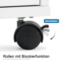 Barberpub Manikürtisch Nageltisch 0400 Weiß mit Schubladen und Rollen Bild 3