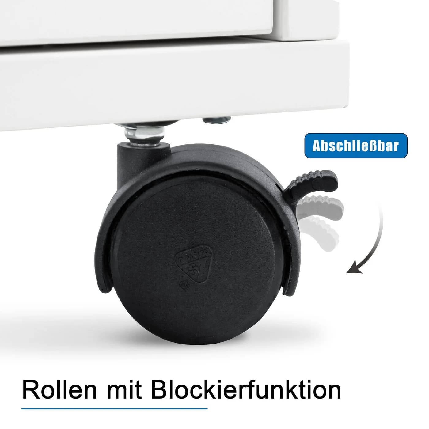 Barberpub Manikürtisch Nageltisch 0400 Weiß mit Schubladen und Rollen - Bild 3