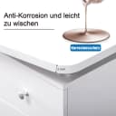 Barberpub Manikürtisch Nageltisch 0400 Weiß mit Schubladen und Rollen Bild 5