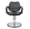 Barberpub Hydraulischer Friseurstuhl Schwarz PVC Bild 1