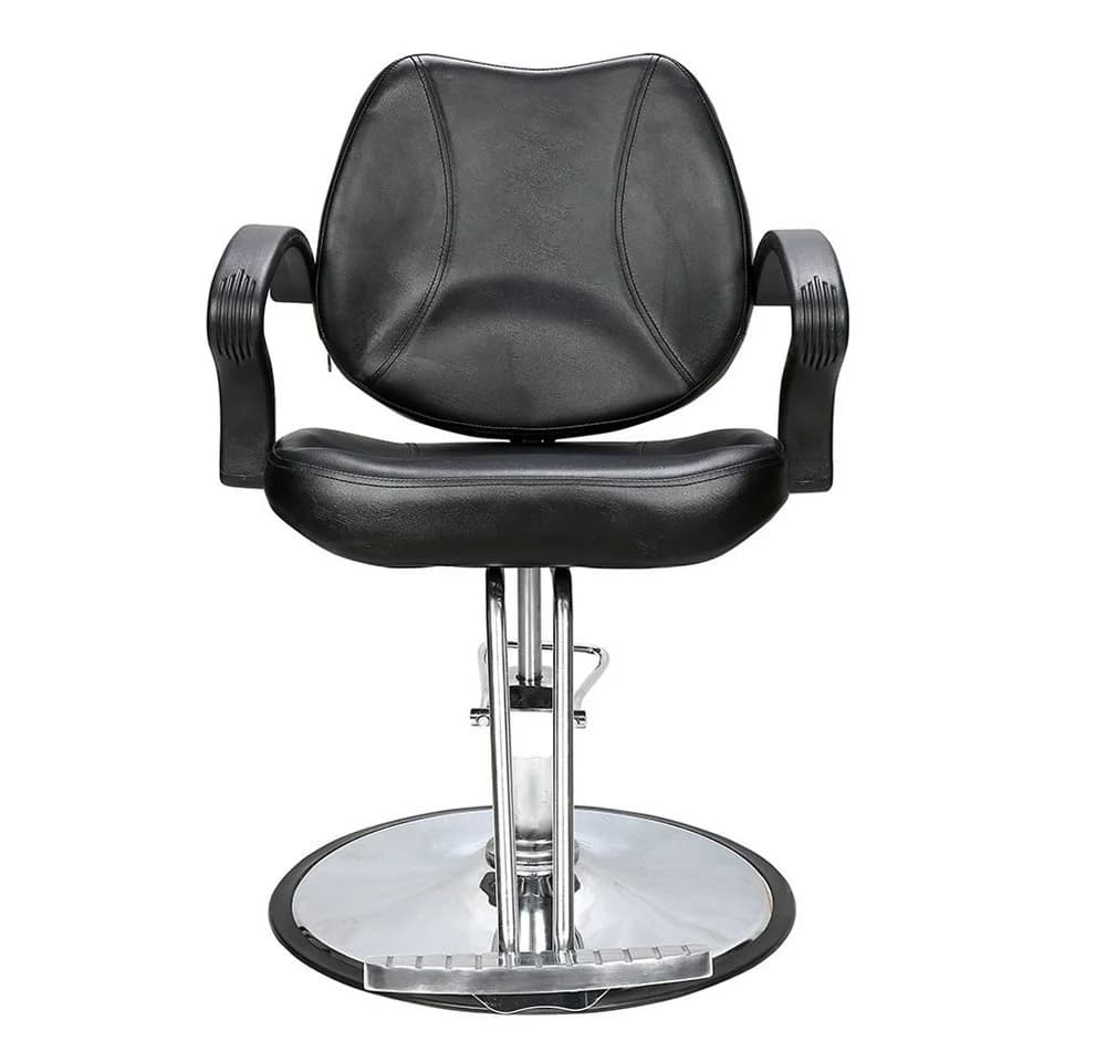 Barberpub Hydraulischer Friseurstuhl Schwarz PVC