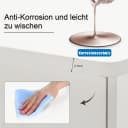 Barberpub Manikürtisch Weiß mit Schubladen und Rollen Bild 5