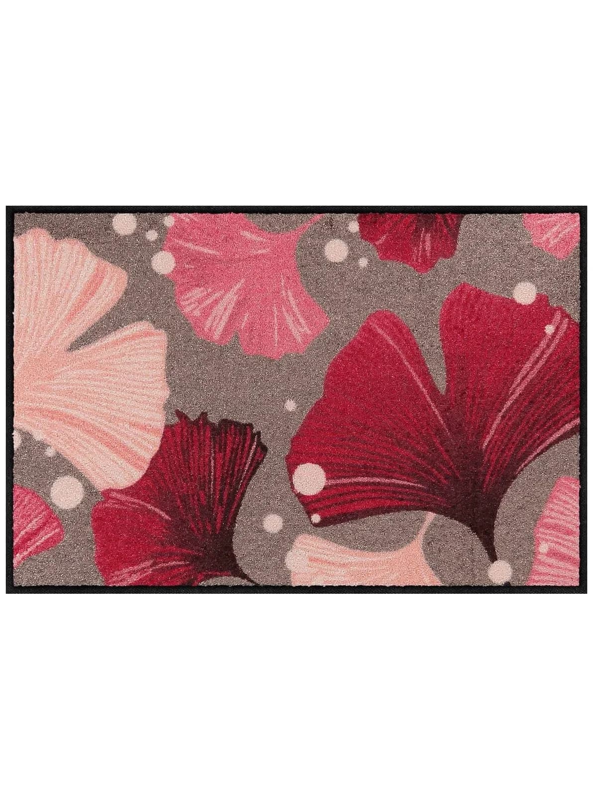 SALONLOEWE Fußmatte Pink Taupe Beere Gingko Muster