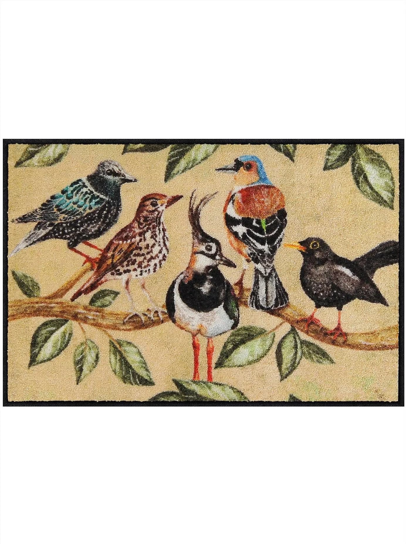 Salonloewe Fußmatte Beige Vogel-Motiv Polyamid