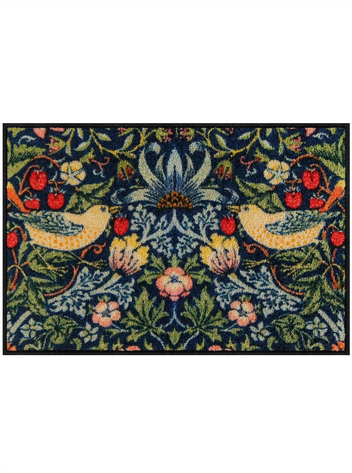 Salonloewe Fußmatte Vogel-Motiv Dunkelblau Polyamid