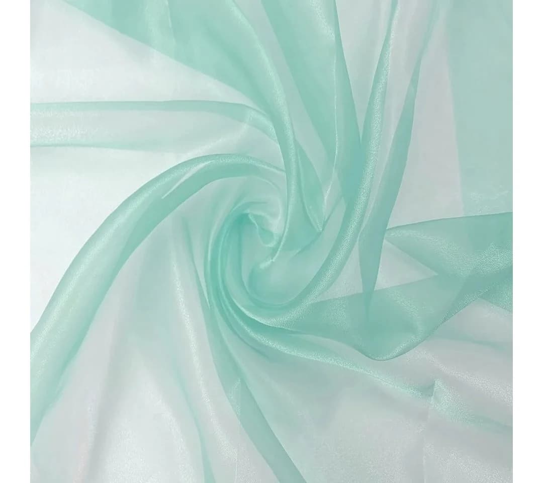 Event Kauf Organza Crystal Stoff Meterware Mint 150 cm Breite - Bild 2
