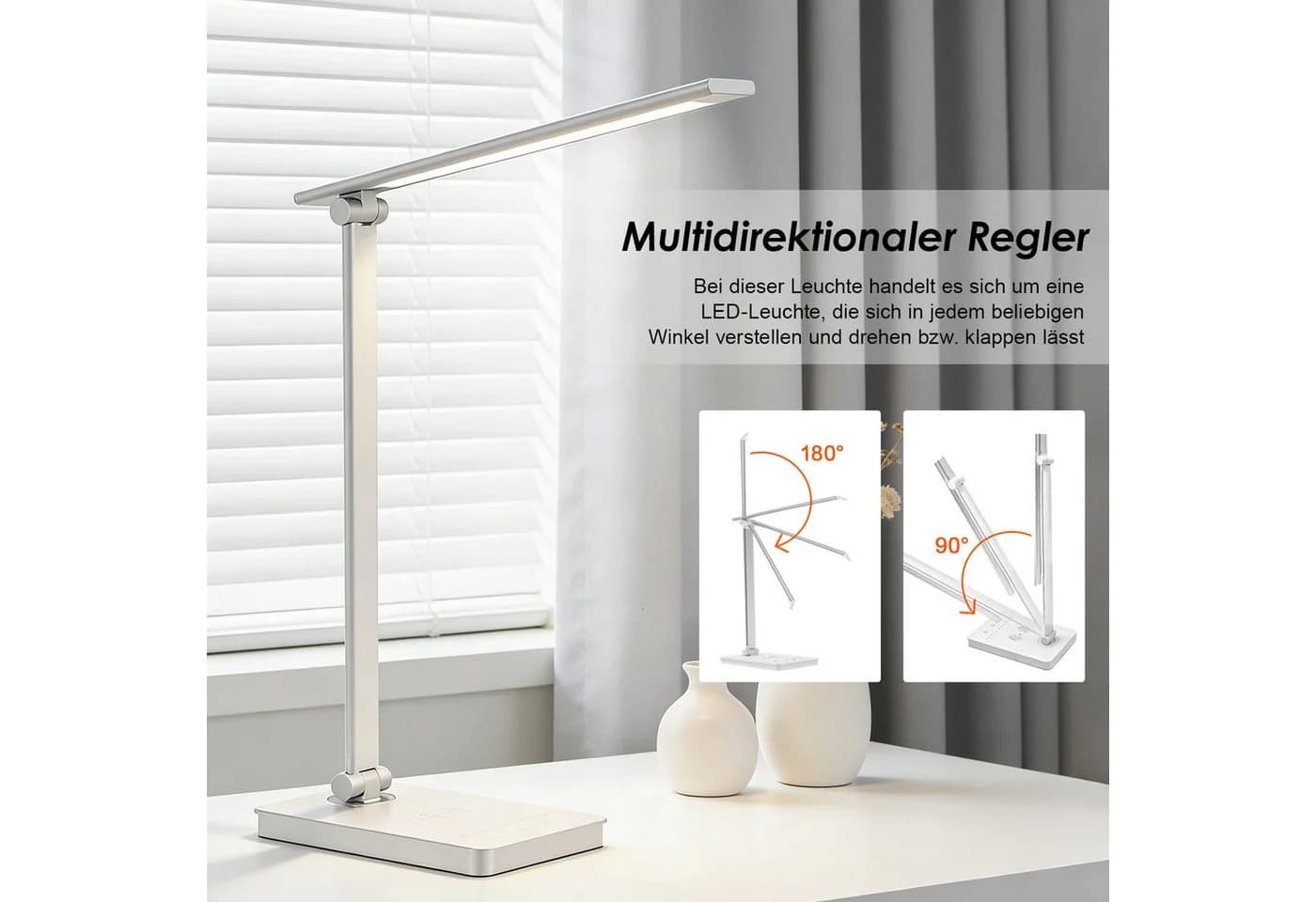 Fine Life Pro LED Schreibtischlampe Augenschutz-Modus USB-Anschluss - Bild 5