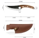 Fine Life Pro Spickmesser 6-Zoll mit Holzgriff und Lederscheide Bild 1