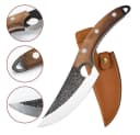 Fine Life Pro Spickmesser 6-Zoll mit Holzgriff und Lederscheide Bild 3