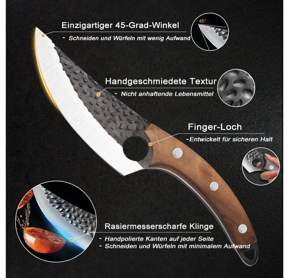 Fine Life Pro Spickmesser 6-Zoll mit Holzgriff und Lederscheide - Bild 4