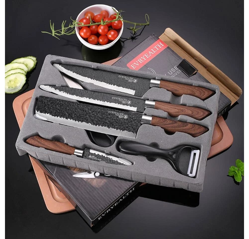 Fine Life Pro Messer-Set 6-tlg. 3Cr13 Edelstahl mit Geschenkbox - Bild 2