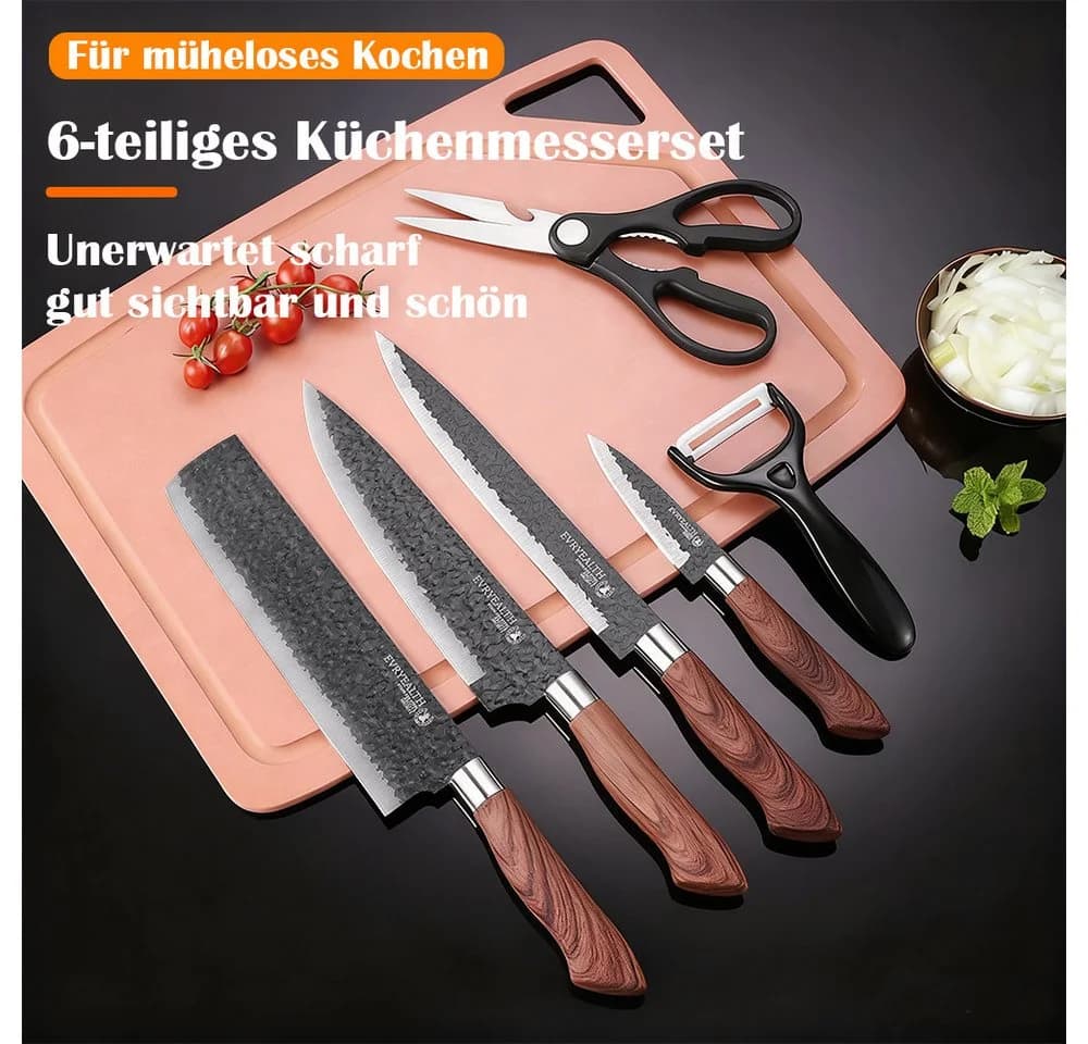 Fine Life Pro Messer-Set 6-tlg. 3Cr13 Edelstahl mit Geschenkbox - Bild 4