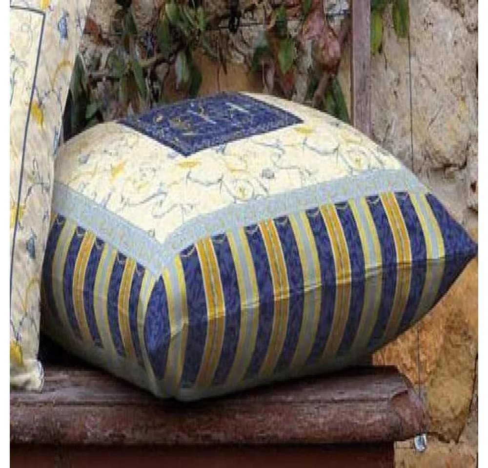 Bassetti Kissenhülle Oplontis V9 Beige/Blau 100% Baumwolle