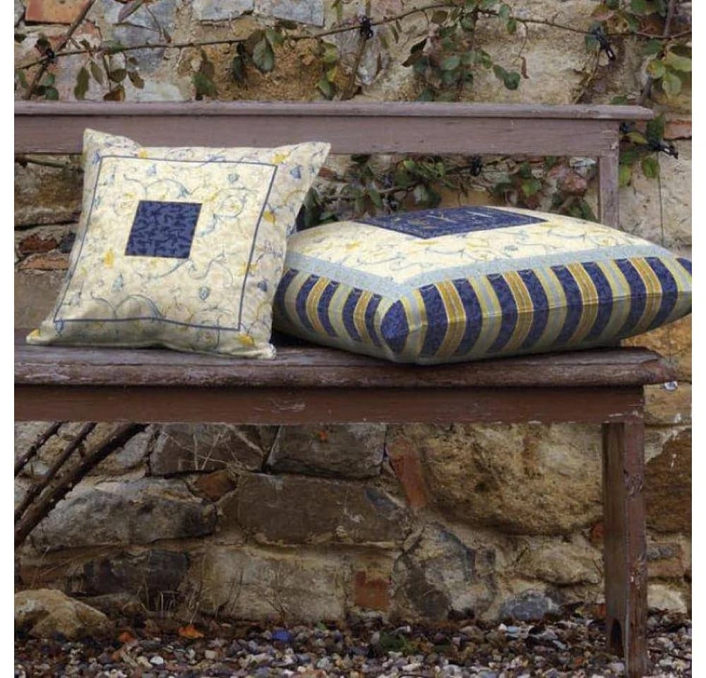 Bassetti Kissenhülle Oplontis V9 Beige/Blau 100% Baumwolle - Bild 2