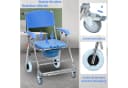 Rutaqian Faltbarer Dusch-Toilettenstuhl 3-in-1 mit Rollen Bild 4