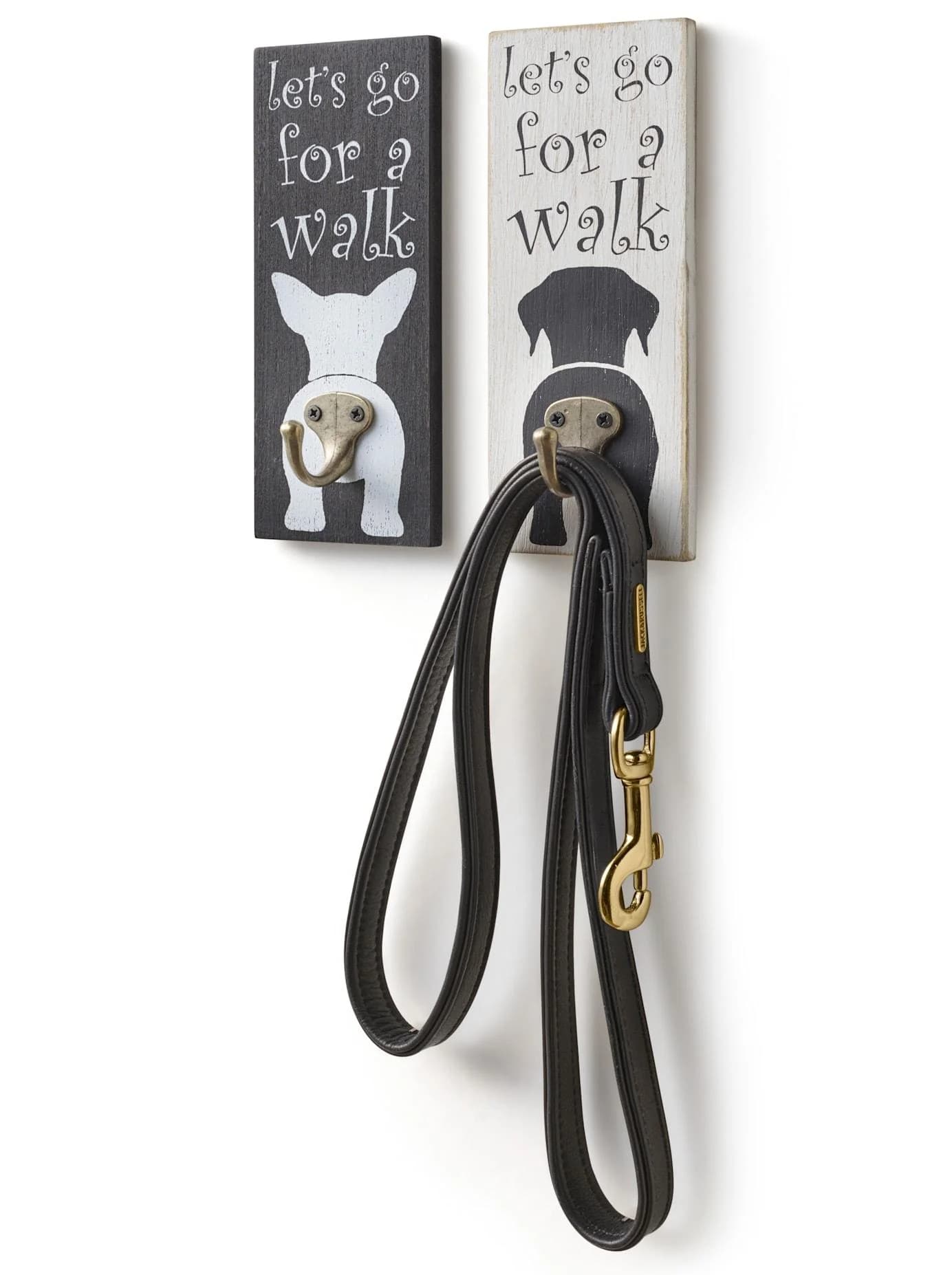 Baur Wandhaken 2er-Set mit Hunde-Motiv Schwarz-Weiß