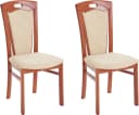 HOME AFFAIRE Esszimmerstuhl FERDI Massivholz Kirsch/Beige Bild 2