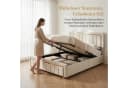 PXloue Stauraumbett Beige Samt mit Lattenrost & Bettkasten Bild 1