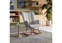 NMCXXO Schaukelstuhl Grau Skandinavisches Design Teddysamt Bild 5