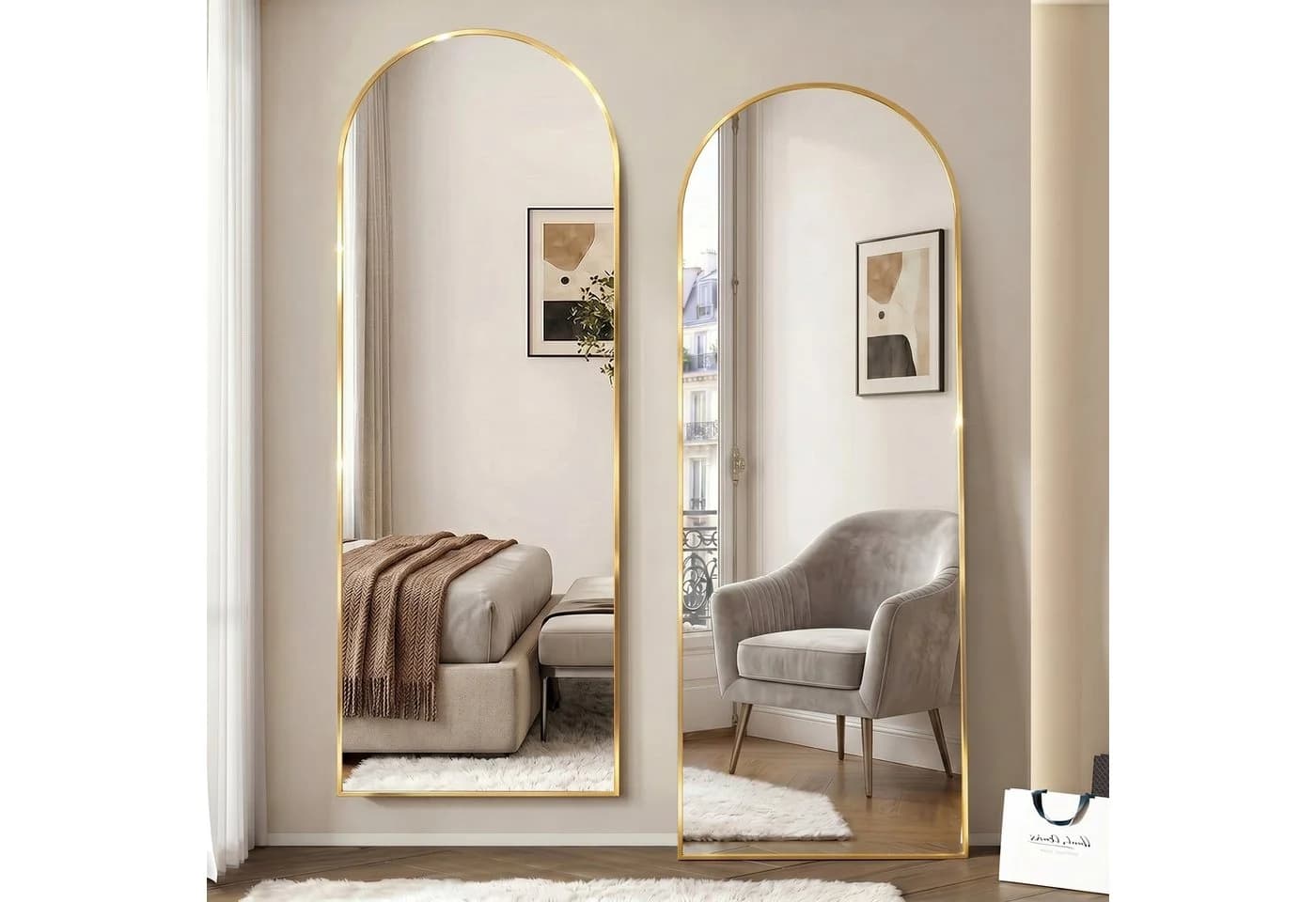 PXloue Ganzkörperspiegel Großer Ganzkörperspiegel Modernes Design Freistehend - Bild 2