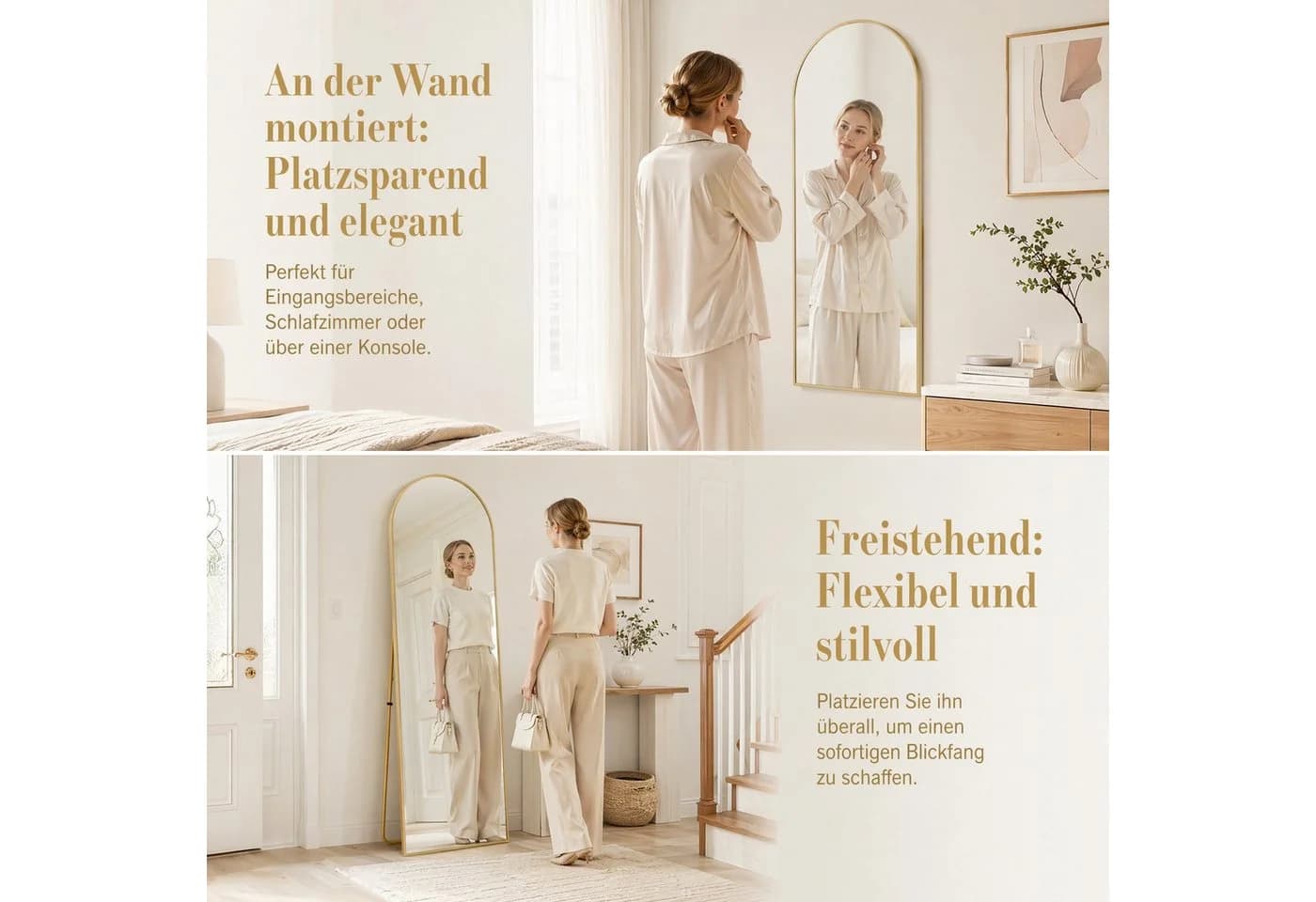 PXloue Ganzkörperspiegel Großer Ganzkörperspiegel Modernes Design Freistehend - Bild 3