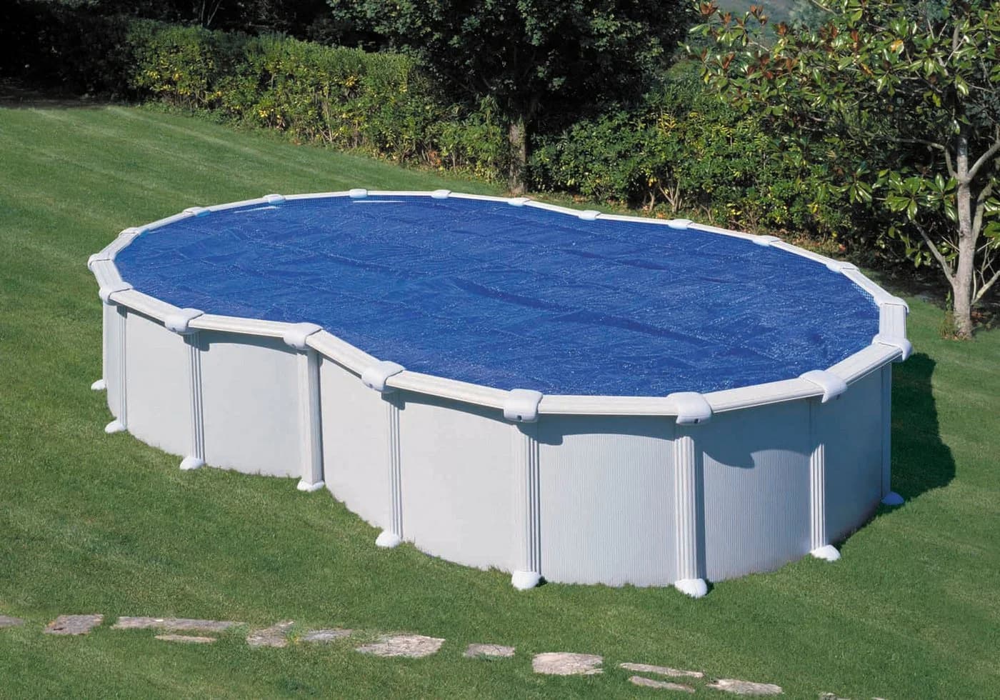 GRE Sommerabdeckplane für Stahlwandpools Blau - Bild 2