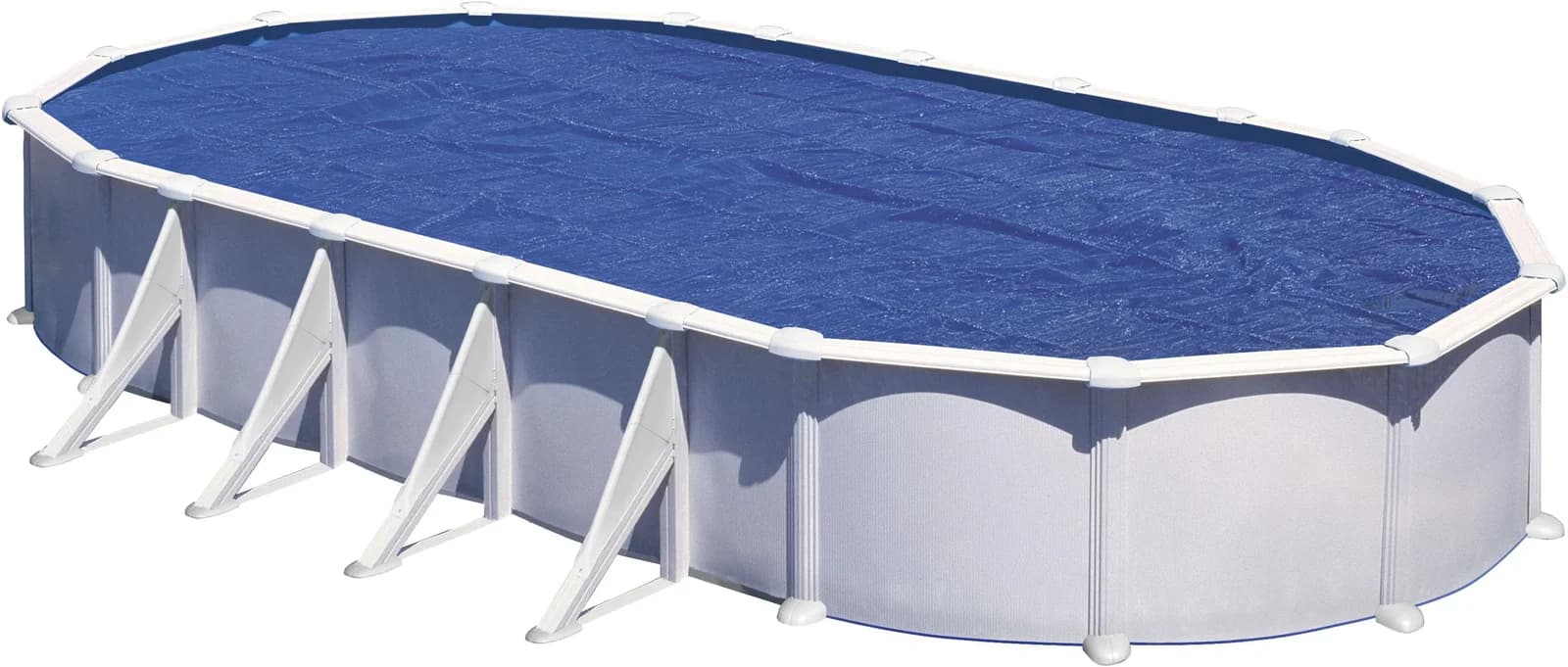 GRE Sommerabdeckplane Blau für Stahlwandpools