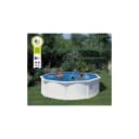 Rundpool aus Stahl und PVC in Weiß und Blau Bild 1