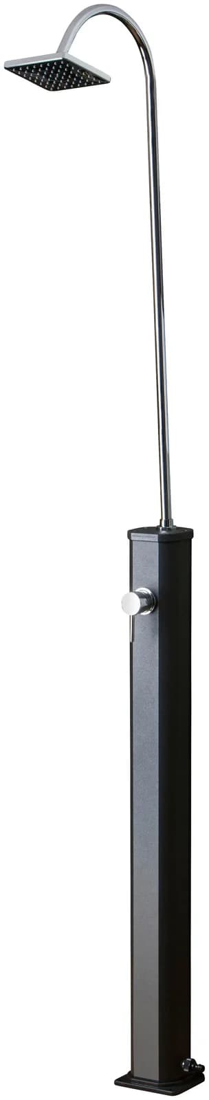 Solardusche GRE Schwarz Solarbetrieb Kalkfreier Duschkopf