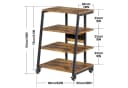 XERSEK TV-Regal HiFi Rack mit Rädern und LED Lichtern Bild 5