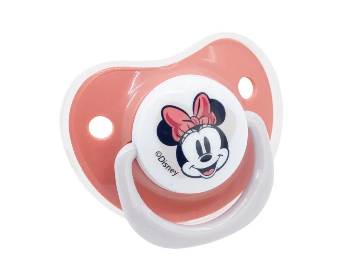 Disney Minnie Mouse Schnuller 2er Set rosa Silikon mit Schutzkappe - Bild 2
