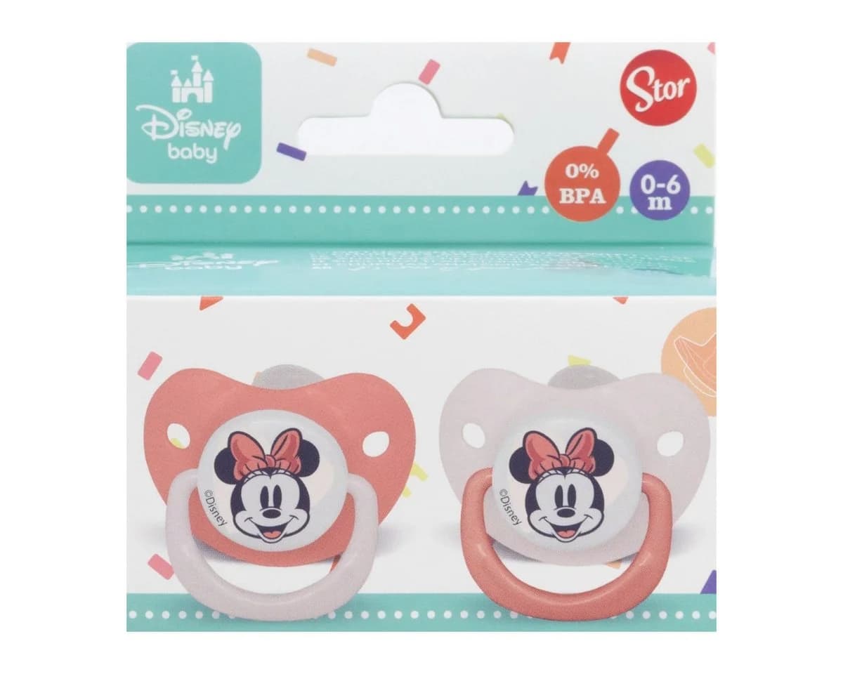 Disney Minnie Mouse Schnuller 2er Set rosa Silikon mit Schutzkappe - Bild 4