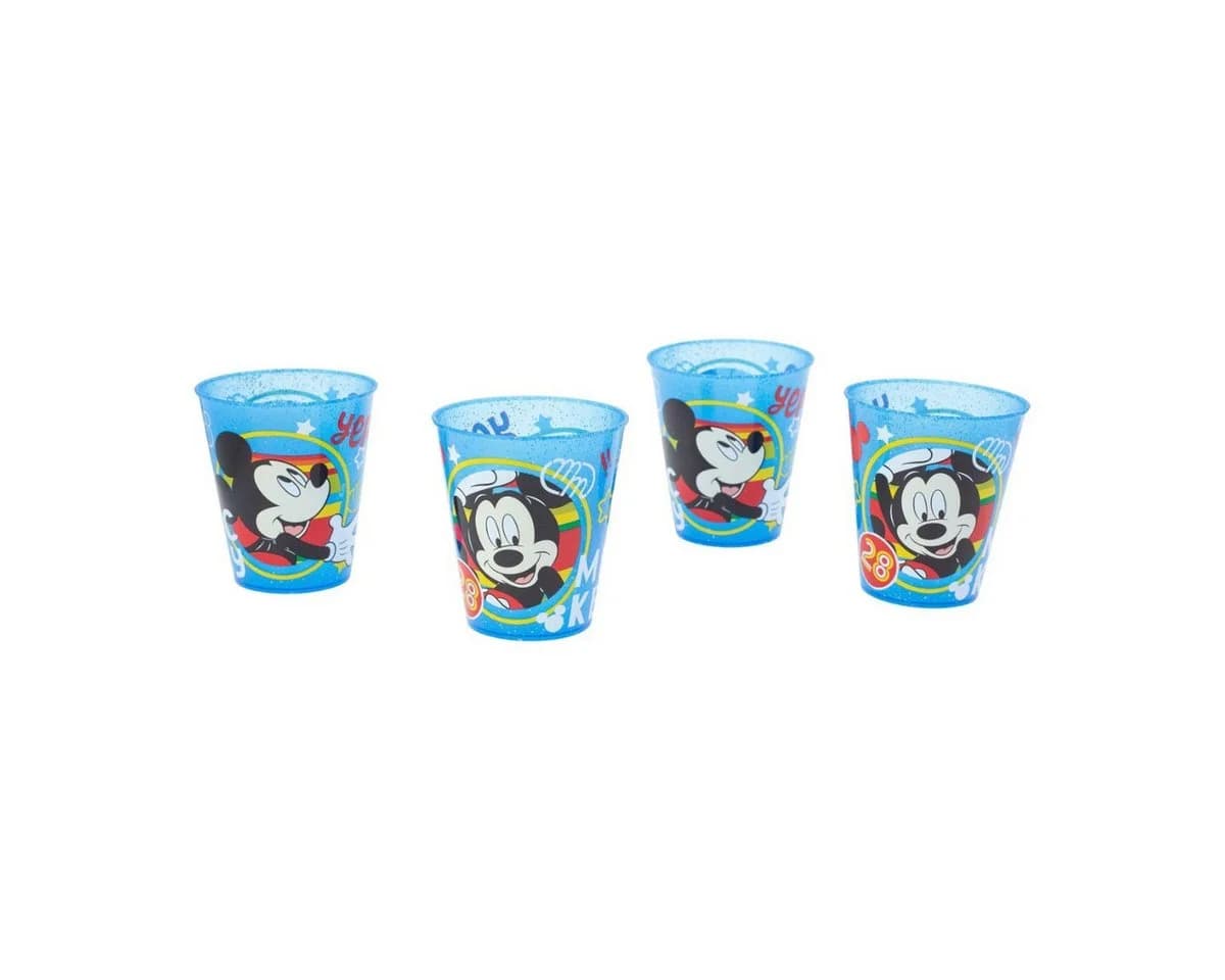 Disney Mickey Mouse Kinder Becher Set 4-teilig 285 ml blau - Bild 2