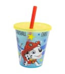 Paw Patrol Becher Set 4-teilig 285 ml mit Deckel und Trinkhalm Bild 1