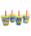 Paw Patrol Becher Set 4-teilig 285 ml mit Deckel und Trinkhalm Bild 2
