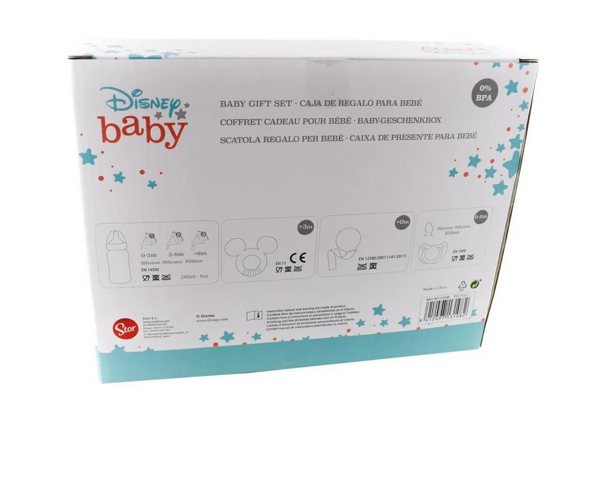 Disney Baby Schnuller-Set mit Beißring & Flasche, Mickey/Minnie, Geschenkkarton - Bild 3