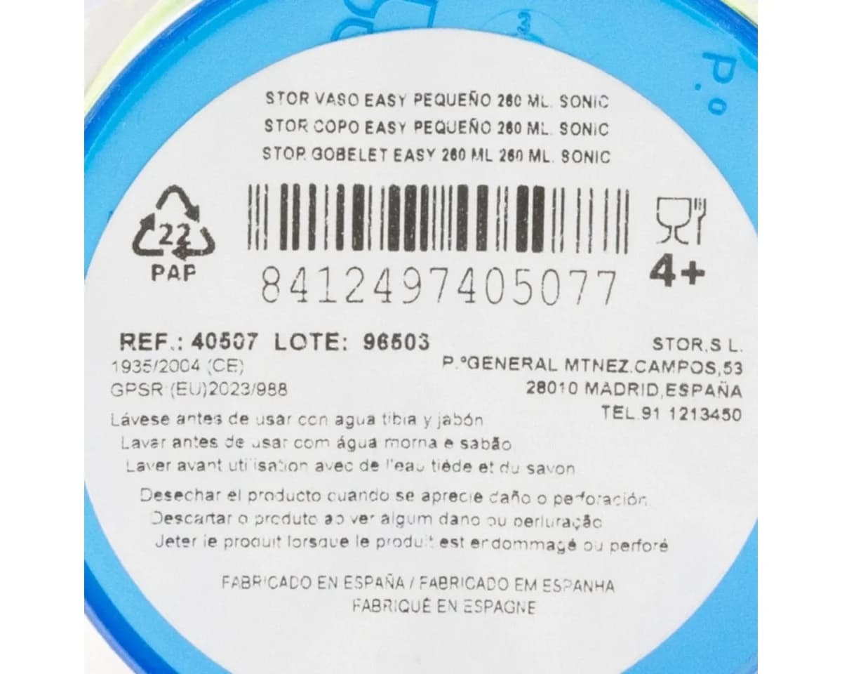 Storline Kinderbecher Sonic 260 ml Plastik Trinkbecher - Bild 4