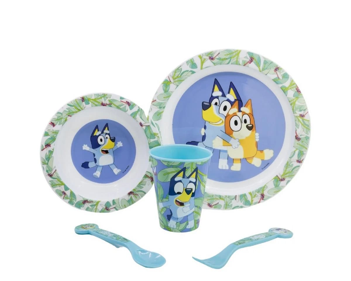 Bluey Frühstücks-Set 5-teilig Mikrowellengeeignet Blau - Bild 2