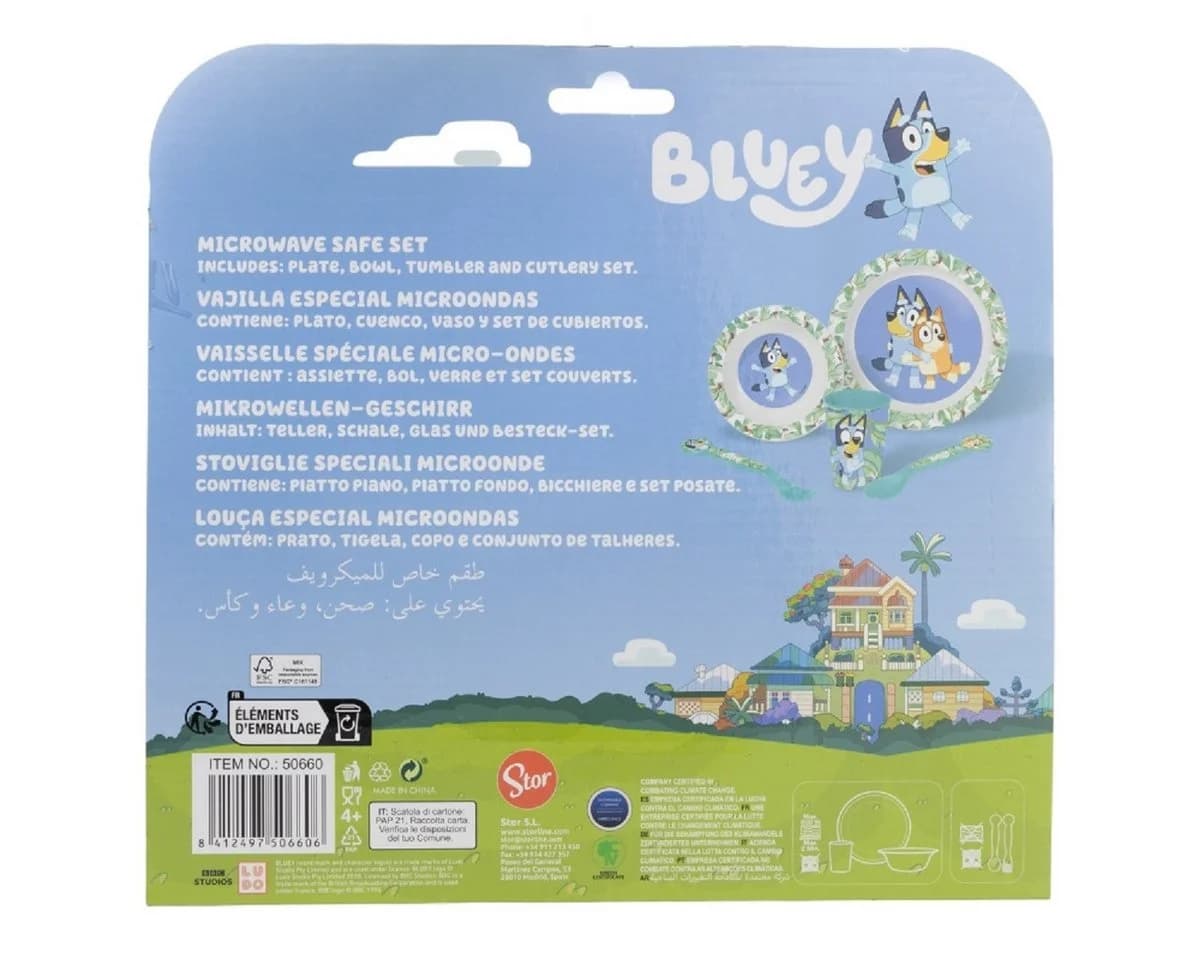 Bluey Frühstücks-Set 5-teilig Mikrowellengeeignet Blau - Bild 3