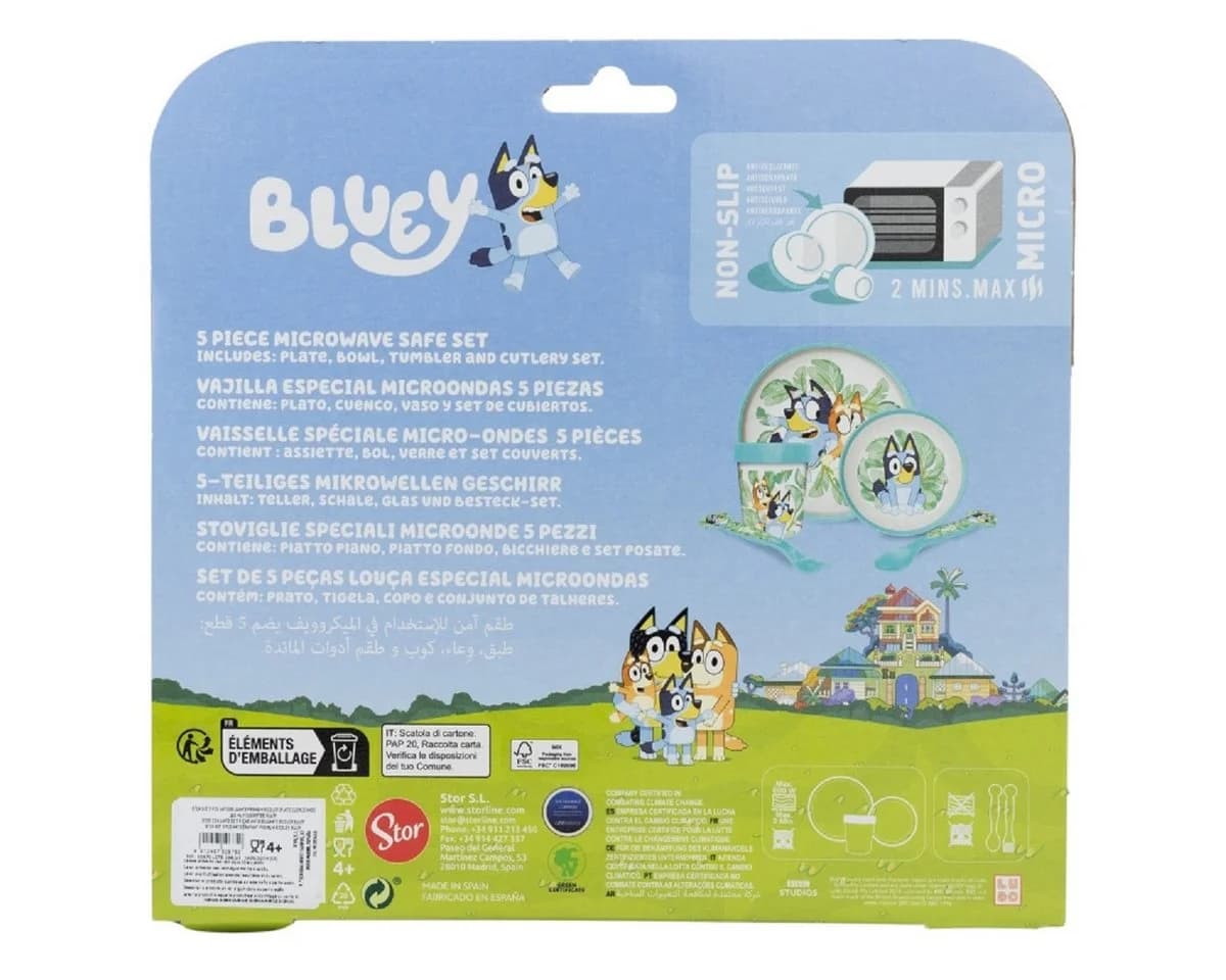 Bluey Frühstücks-Set 5-teilig Mikrowellengeeignet Blau - Bild 3