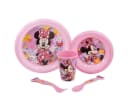 Disney Minnie Mouse Frühstücks-Set 5-teilig Rosa Mikrowellengeeignet Bild 2
