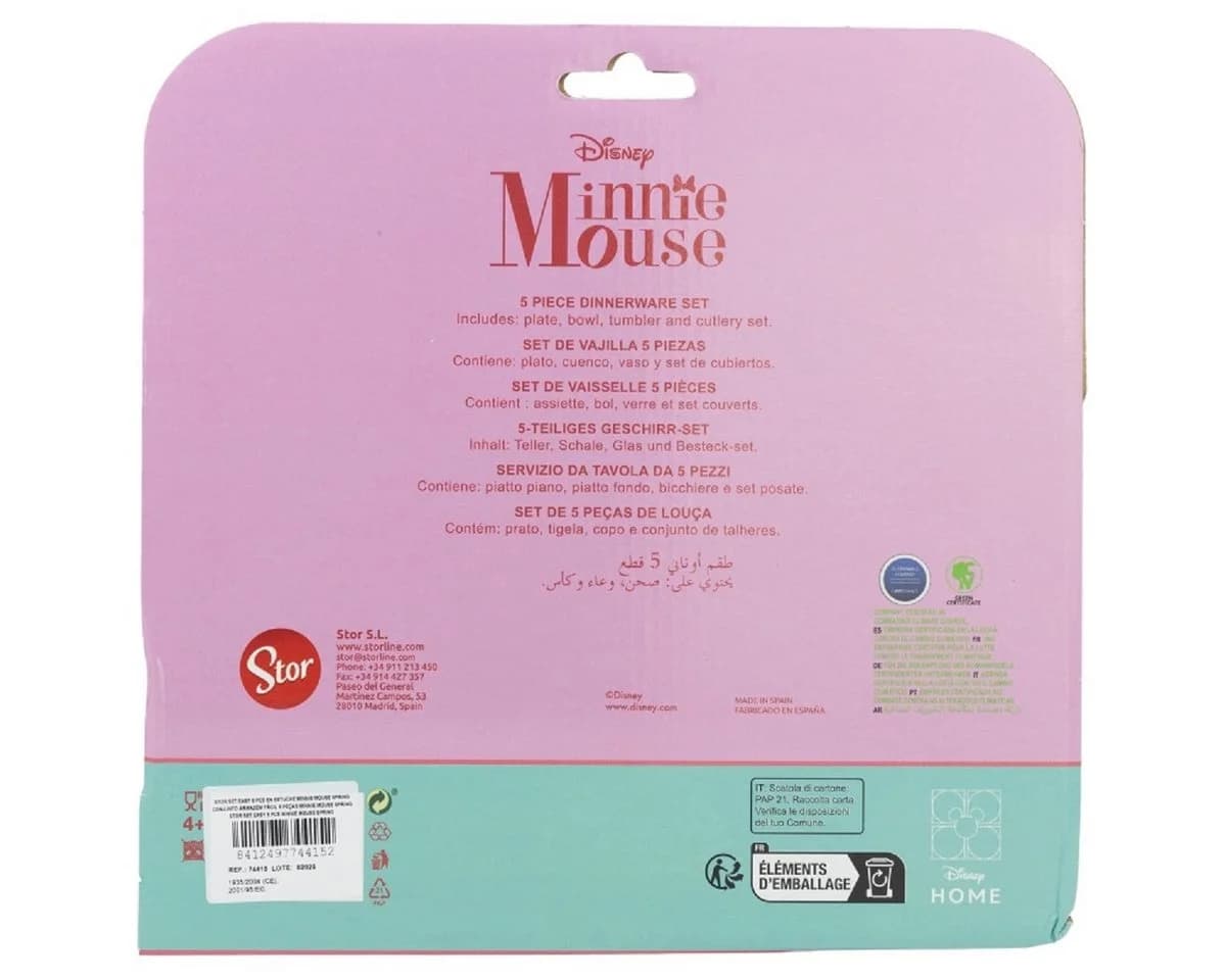 Disney Minnie Mouse Frühstücks-Set 5-teilig Rosa Mikrowellengeeignet - Bild 3