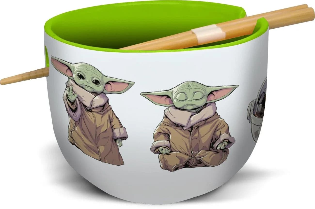 Star Wars The Mandalorian Ramen Schüssel mit Stäbchen Grogu Design - Bild 2